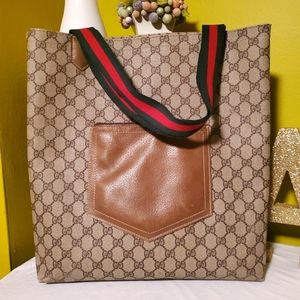 AUTHENTIC GUCCI TOTE MONOGRAM WITH SHERRLINE HANDLE LARGE